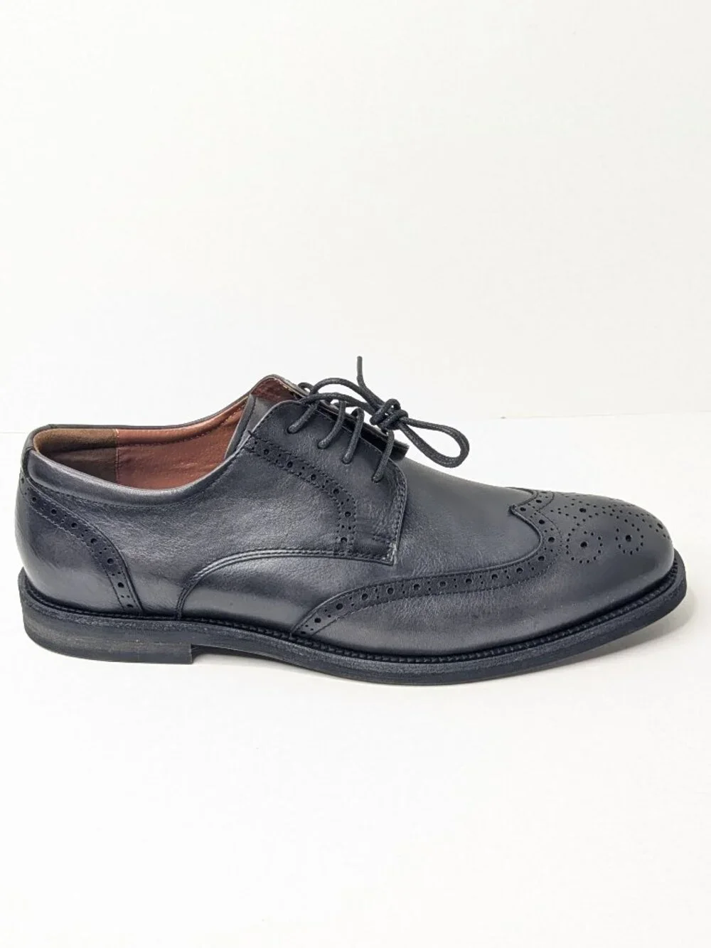 Vintage Foundry Irvwin Oxford Dress Shoes Dark Grey Leather Mens 10